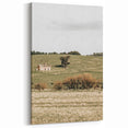 Farmhouse Wall Art - Vintage Country Home with Rolling Green Hills
