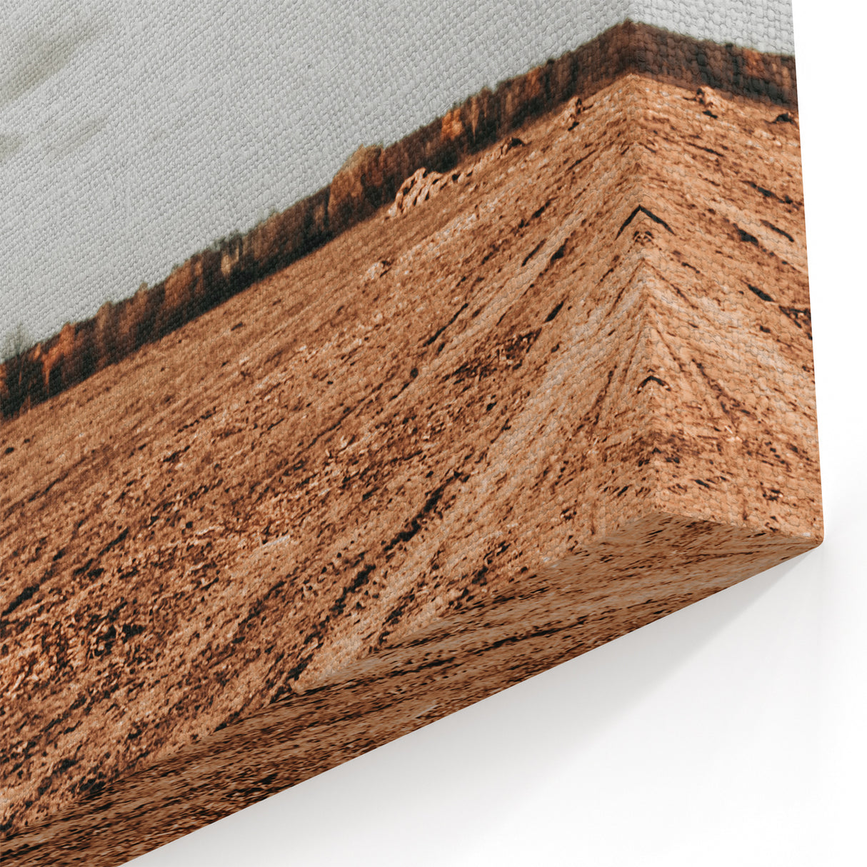 Farmhouse Wall Art - Rustic Plowed Field with Country Farmhouse Charm