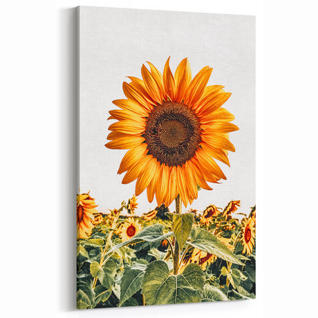 Farmhouse Wall Art | Rustic Sunflower Decor | Vintage Country Style Print