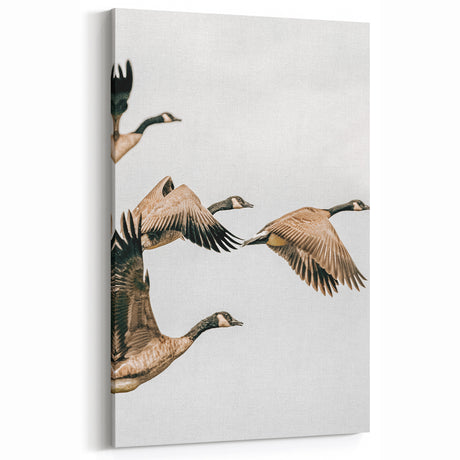 Farmhouse Wall Art | Rustic Geese in Flight Decor | Vintage Country Print