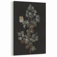 Dark Moody Wall Art - Intricate Botanical with Insects for Elegant Decor