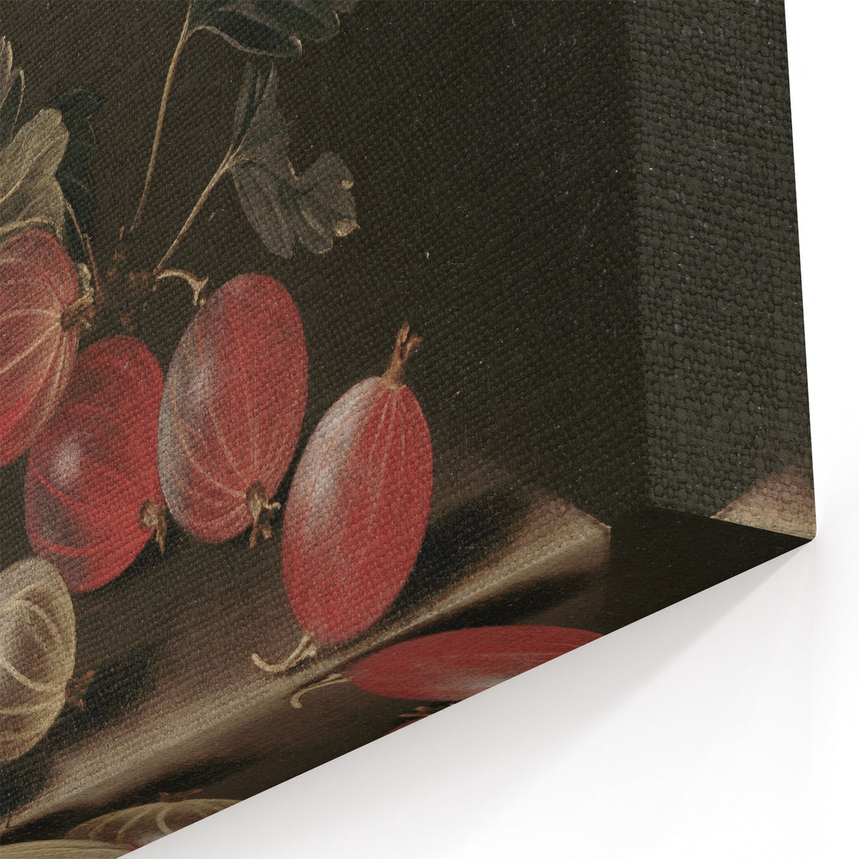 Moody Interior Art: Dark Gooseberry Still Life Print for Home Decor