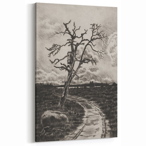Medieval Gothic Canvas - Mysterious Path Dark Decor Style Art