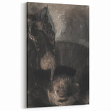 Medieval Gothic Canvas - Dark Knight Vintage Gothic Print
