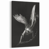 Gothic Wall Art - Dark Angelic Figure Medieval Gothic Canvas Print