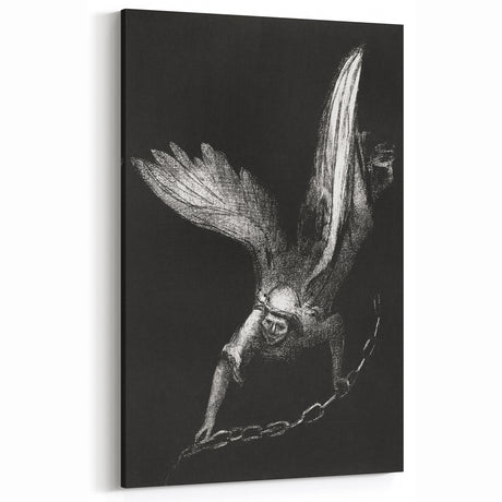 Gothic Wall Art - Dark Angelic Figure Medieval Gothic Canvas Print