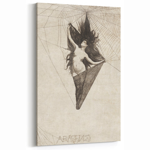Gothic Artworks - Arachne Illustration Dark Medieval Gothic Canvas Print