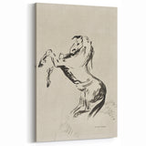 Dark Decor Style - Abstract Horse Gothic Medieval Canvas Wall Art