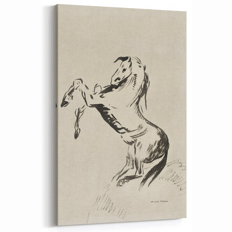 Dark Decor Style - Abstract Horse Gothic Medieval Canvas Wall Art