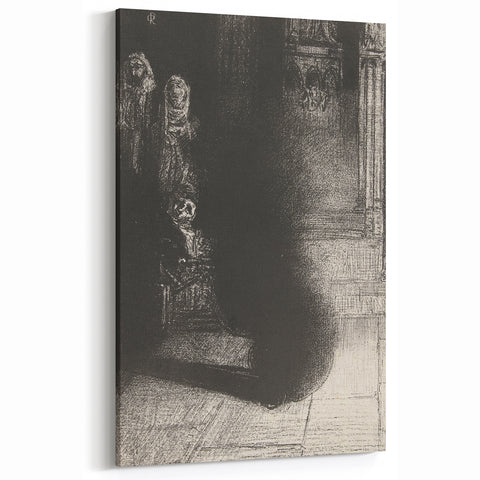 Gothic Church Shadow Art - Dark Decor for Medieval Aesthetic Spaces
