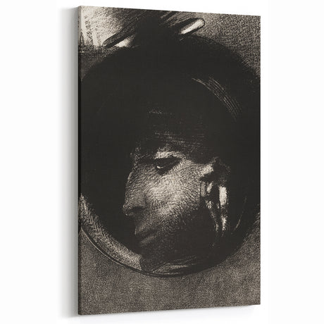 Mysterious Gothic Face Art - Dark Decor for Vintage Gothic Spaces