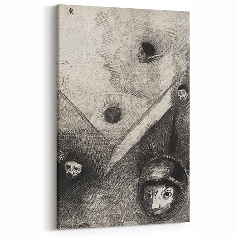 Surreal Gothic Faces Art - Dark Vintage Decor for Mysterious Spaces