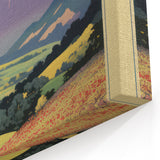 Serene Electric Mountain Landscape – Vibrant Electric Wall Canvas Art