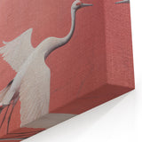 Elegant Electric Cranes Art – Modern Vibrant Electric Wall Canvas Decor