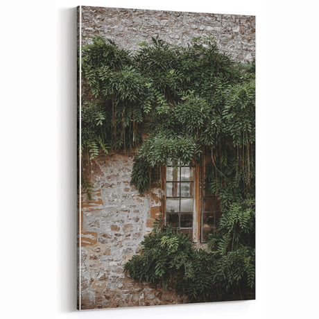 Rustic Window and Ivy Wall Art for Farmhouse and Vintage Home Decor