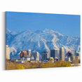Salt Lake City Framed Art - Utah Skyline and Mountain Scenic View Prints