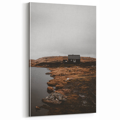 Rustic Cabin by the Lake Wall Art for Farmhouse and Vintage Decor