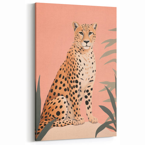 Abstract Electric Cheetah Canvas - Modern Electric Wall Art for Home
