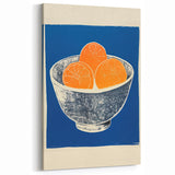 Vibrant Electric Bowl of Oranges Canvas - Modern Electric Decor