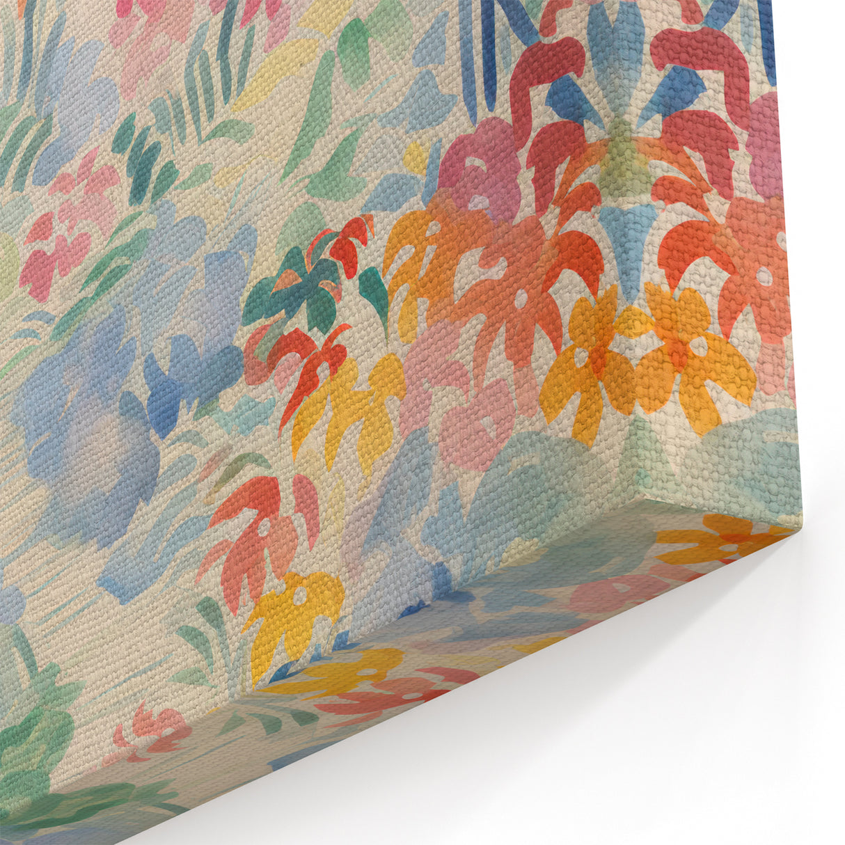 Electric Floral Pathway Canvas - Vibrant Abstract Wall Art Decor