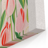 Abstract Electric Tulips Canvas - Modern Floral Vibrant Wall Art Decor