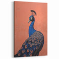 Elegant Electric Peacock Canvas - Modern Vibrant Wall Art Decor