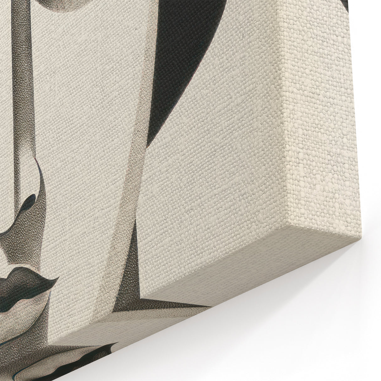 Abstract Electric Portrait Canvas - Black and White Modern Wall Art