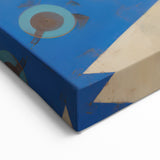 Electric Blue Abstract Portrait Canvas - Modern Vibrant Wall Art Decor