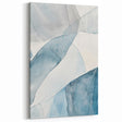 Abstract Blue and Gray Coastal Wall Art - Modern Nautical Decor Print