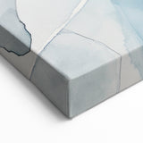 Abstract Blue and Gray Coastal Wall Art - Modern Nautical Decor Print