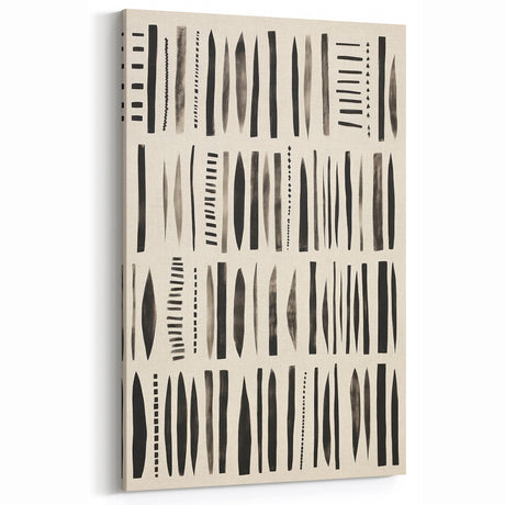 Abstract Electric Pattern Canvas - Monochrome Modern Wall Art Decor