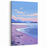 Serene Electric Coastal Canvas - Modern Vibrant Beach Wall Art Decor