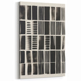 Modern Monochrome Grid Art Canvas - Electric Pattern Wall Decor