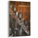Antique Lamp Oil & Tools Wall Art – Rustic Wooden Farmhouse Decor