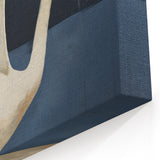Electric Swan Art - Modern Abstract Electric Canvas - Navy Blue Decor