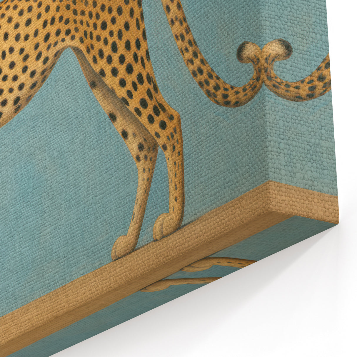 Electric Cheetah Art - Abstract Electric Canvas - Sky Blue Decor