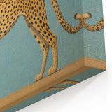 Electric Cheetah Art - Abstract Electric Canvas - Sky Blue Decor