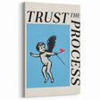 Modern Electric Angel Art - Trust the Process - Blue Canvas Print