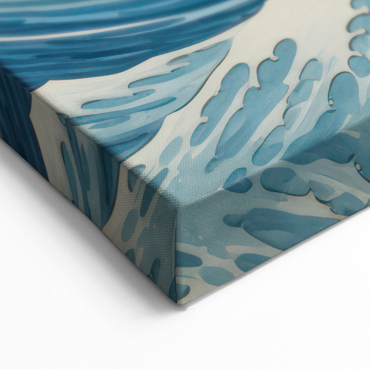Electric Ocean Wave Art - Dynamic Blue Canvas Print - Coastal Decor