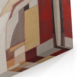 Modern Abstract Electric Art - Cubist Portrait Canvas - Beige Decor