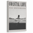 Coastal Wall Art - Surfer in Ocean Waves - Nautical Beach-Themed Print