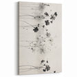 Monochrome Floral Electric Art - Black and White Canvas - Modern Decor