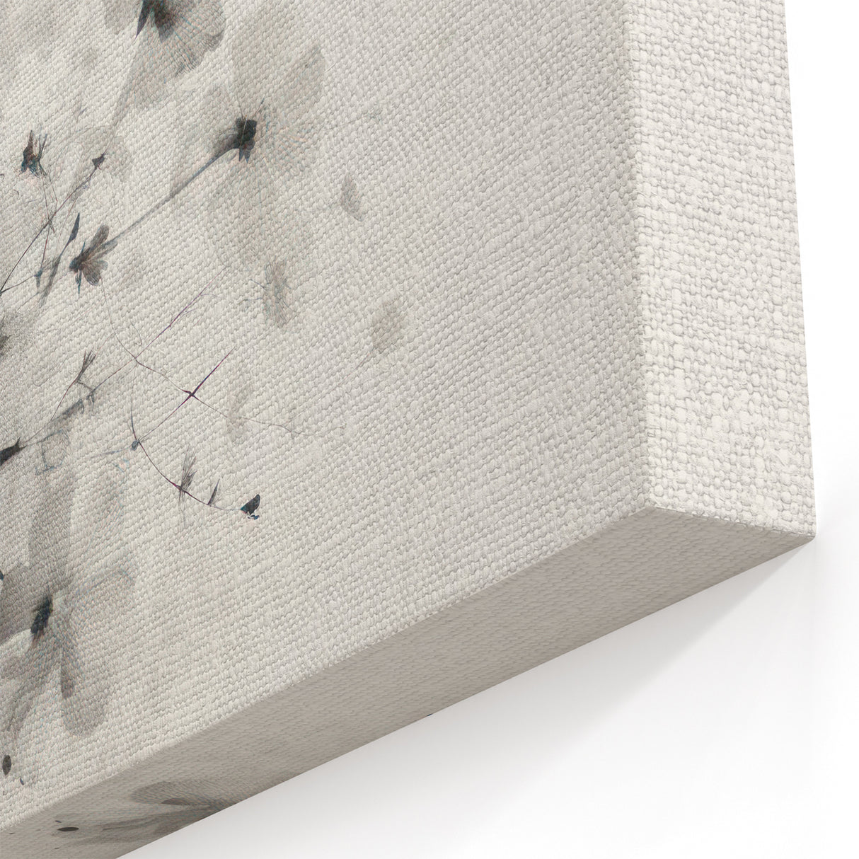 Monochrome Floral Electric Art - Black and White Canvas - Modern Decor