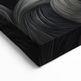 Abstract Flow Electric Art - Black and Gray Canvas - Modern Wall Decor