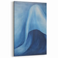 Abstract Electric Blue Canvas Art: Flowing Wave Design for Modern Decor
