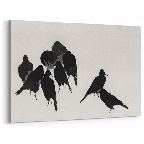 Gothic Artworks - Dark Decor Style Raven Silhouettes for Gothic Wall Art