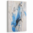 Abstract Electric Canvas Art: Dynamic Blue and Black Modern Painting