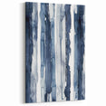 Coastal Wall Art: Deep Blue Vertical Strokes - Nautical Abstract Print