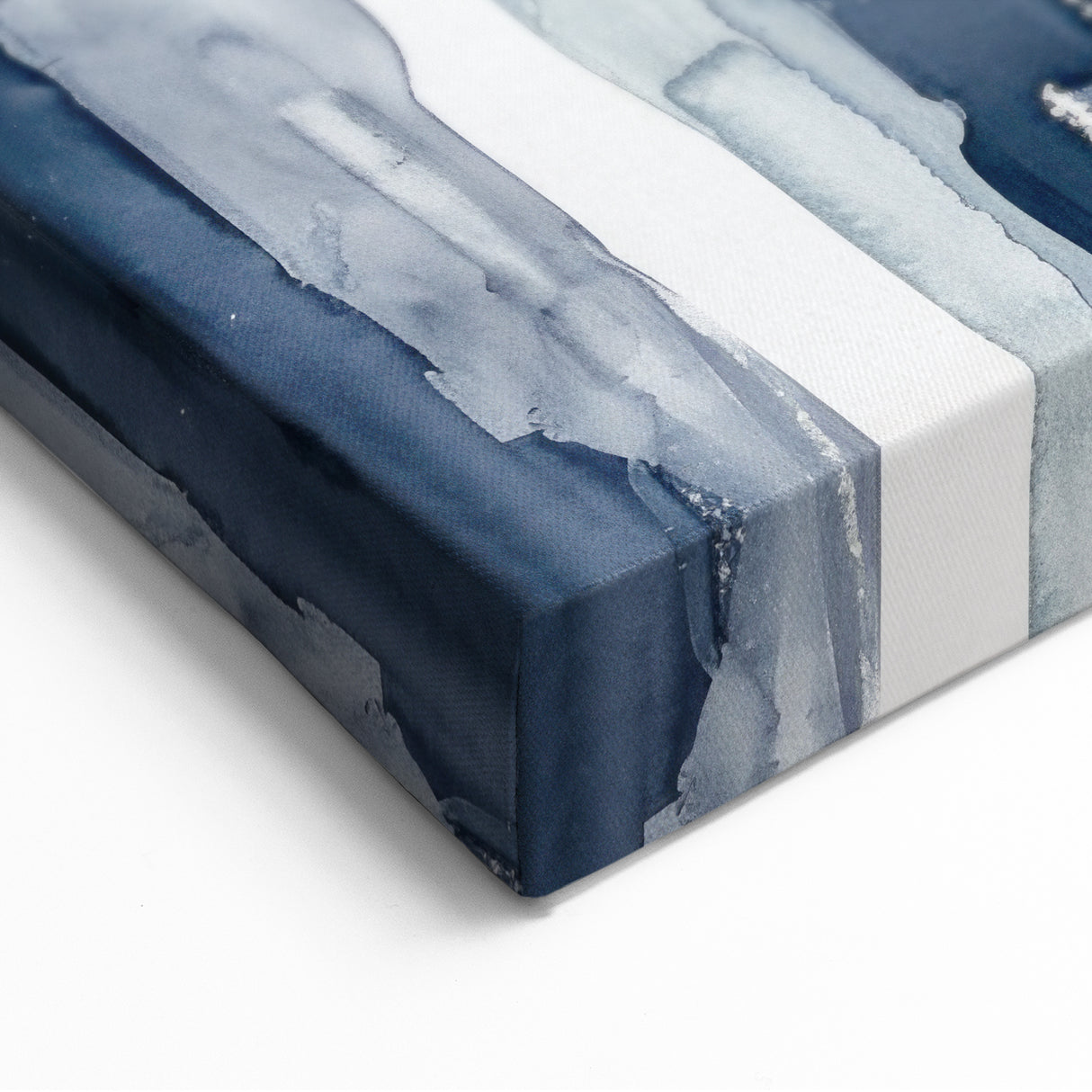 Coastal Wall Art: Deep Blue Vertical Strokes - Nautical Abstract Print