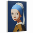 Modern Electric Portrait Art: Abstract Take on Classic Masterpiece Canvas